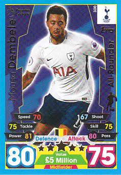 Moussa Dembele Tottenham Hotspur 2017/18 Topps Match Attax All-Rounder #300